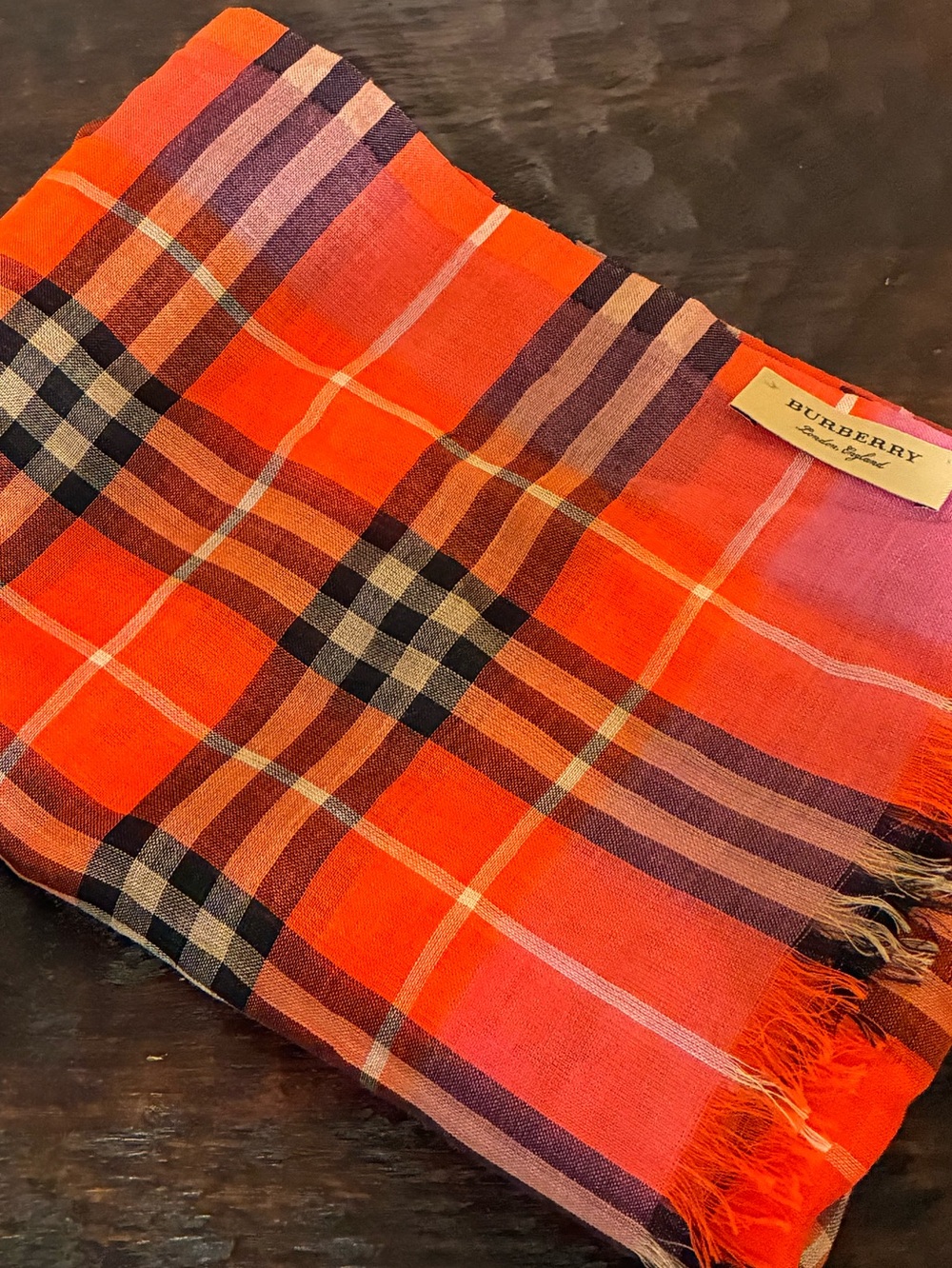 Burberry linen scarf